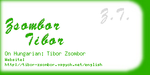 zsombor tibor business card